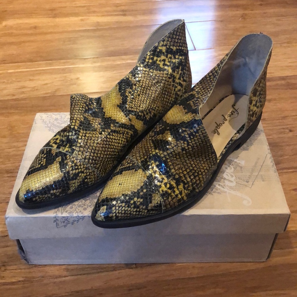 Free People Royale Yellow Snake Boot